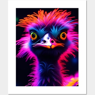 Crazy Ostrich! Posters and Art